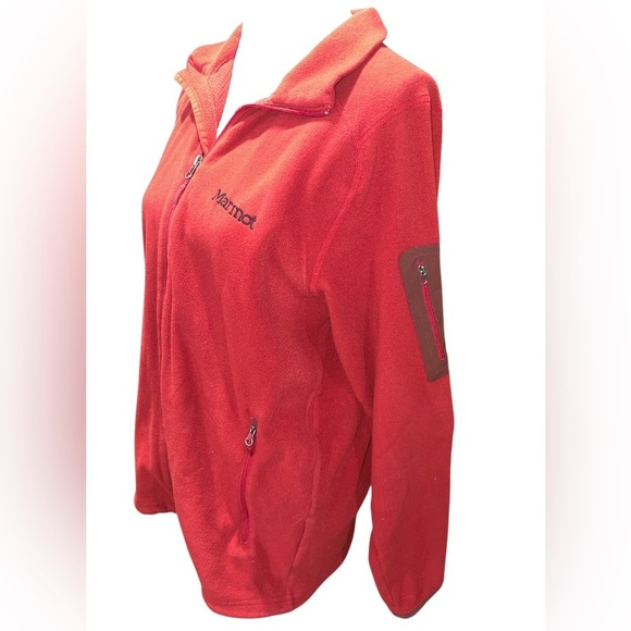 Marmot Women's Vibrant Red Ski Fleece Jacket Medium - Picture 2 of 4